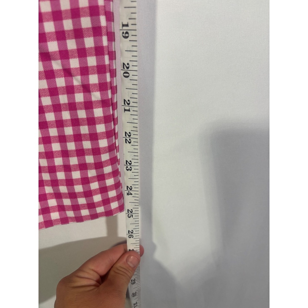 Preppy Gingham Elliott Lauren Ankle Pants Women 4 Pink - Picture 7 of 7